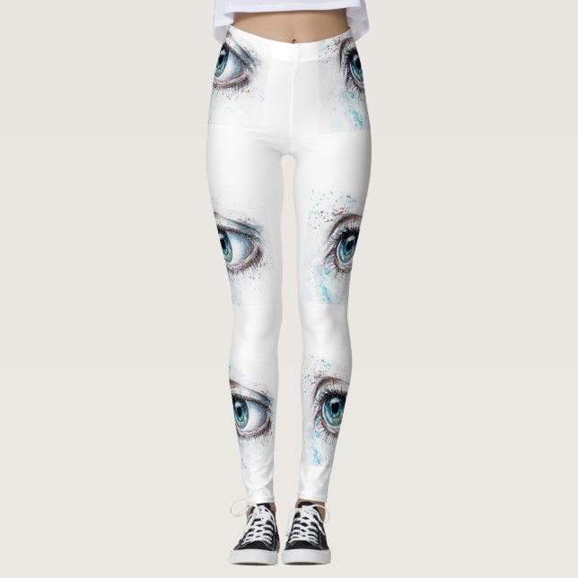Legging Olhos Perfeitos Estreitos - Meninas ou Mulheres Bo (Frente)