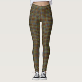 Legging Olive Blue Orange Plaid Tartan
