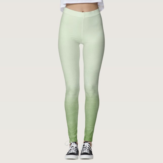 Legging Ómbolo de Aquarela Verde (Frente)