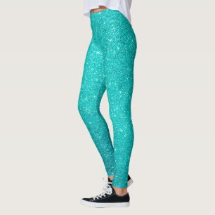 Legging Ombre azul-ciano de Ovo de Robin Glitter