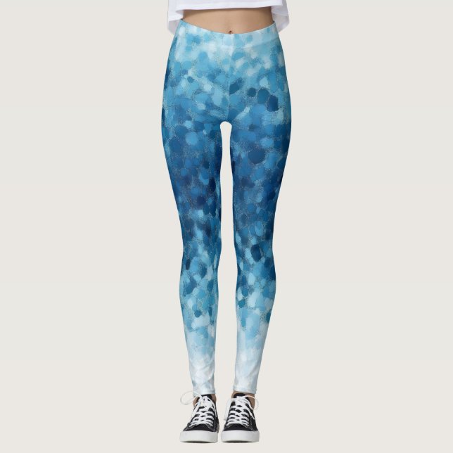 Legging Ombre Blue de inverno Branco (Frente)