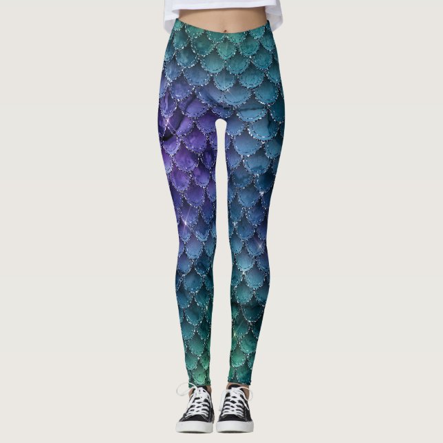 Legging Ombre Glitter Scales de Sereia (Frente)