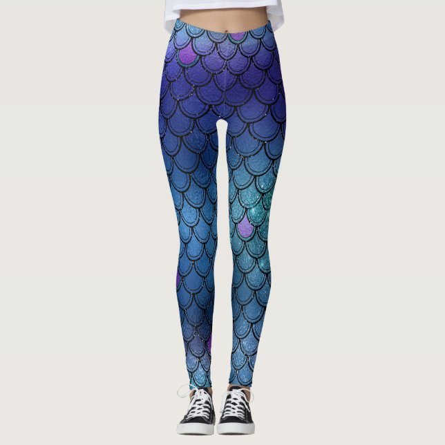 Legging Ombre Glitter Scales de Sereia (Frente)