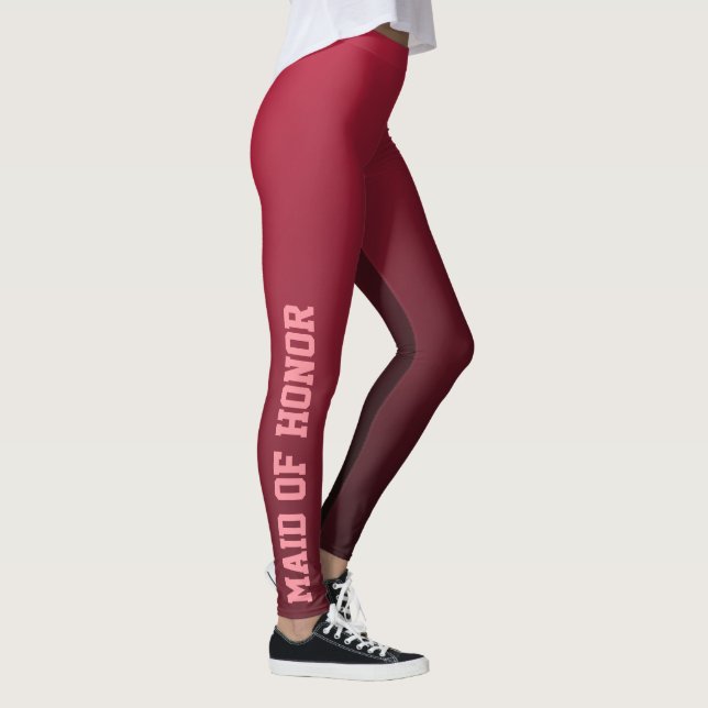 Legging Ombre Madrinha de casamento Burgundy (Direita)