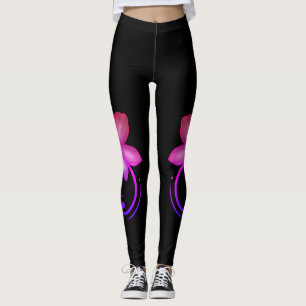Legging Ombré Pink & Purple Cherry Blossom Spandex