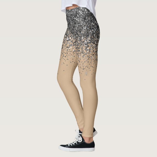 Legging Ombre Preto Tom de Pele Cinza Clareando (Esquerda)