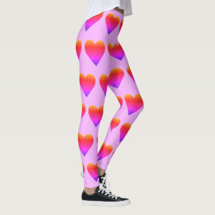 Legging Ombré Rainbow Hearts Dia de os namorados 4Sophie