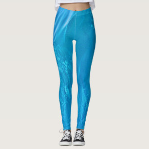 Legging Onda de água azul