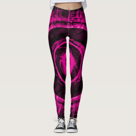 Legging Onda de Luz Negra de Bomba Rosa