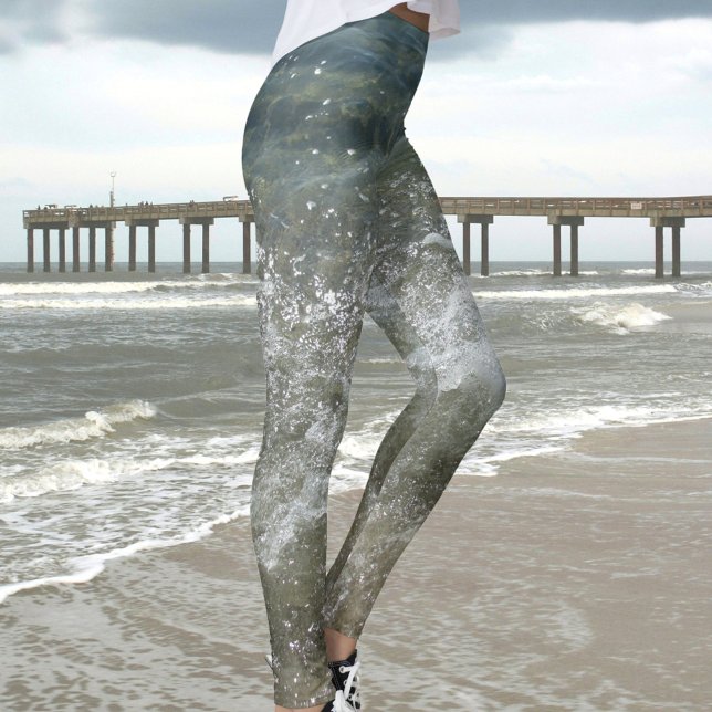 Legging Onda do Oceano Espumando na Superfície (Criador carregado)