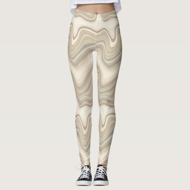 Legging onda retrô neutra (Frente)