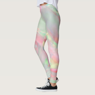 Legging Ondas abstratas cor-de-rosa coloridas modernas