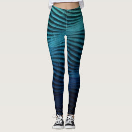 Legging Ondas Azuis Clássicas Elegantes em Aquarela