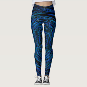 Legging Ondas azuis girando