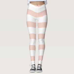 Legging Ondas cor-de-rosa fofas padrão contínuo Design cor