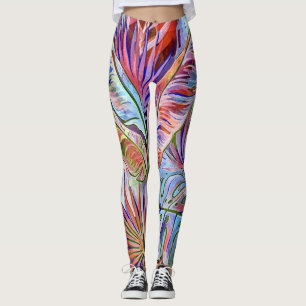 Legging Ondas de Bolha Arco-Íris - Padrão Abstrato colorid
