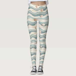Legging Ondas de Conchas na Praia Boho (1)