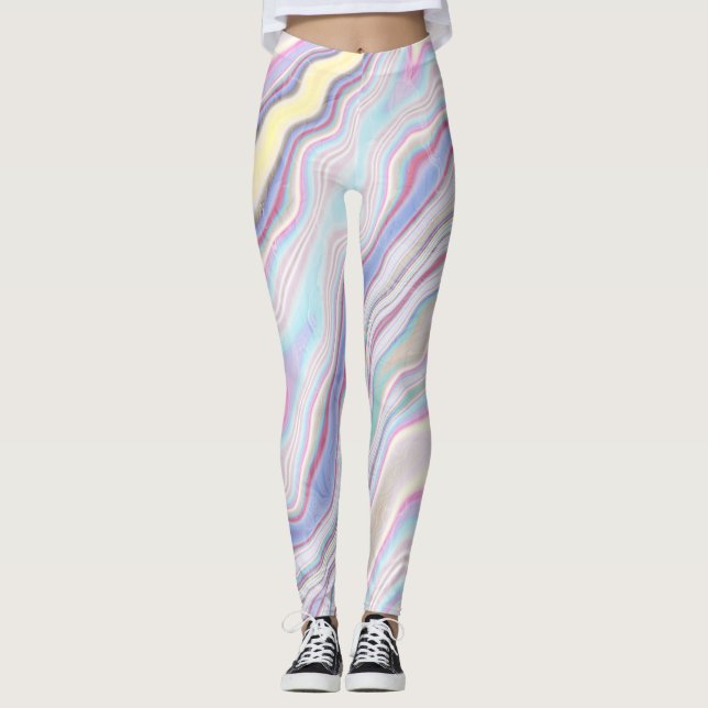 Legging Ondas de Mármore Sonho Pastel (Frente)