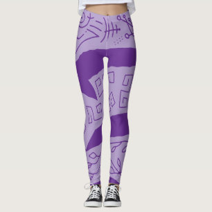 Legging Ondas de rabo roxas