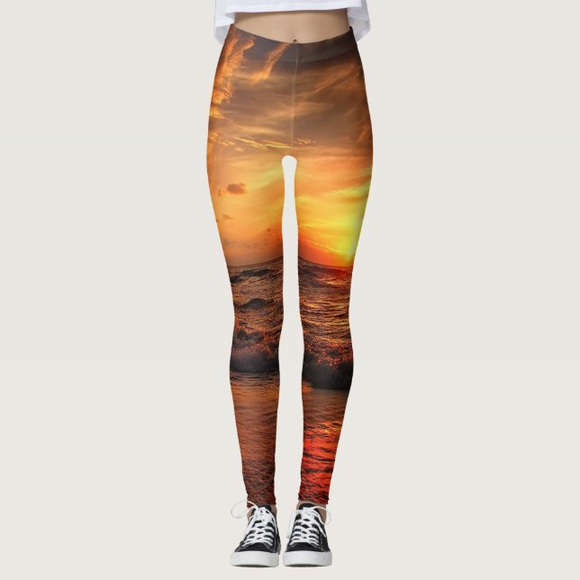 Legging Ondas do Mar Sunset (Frente)
