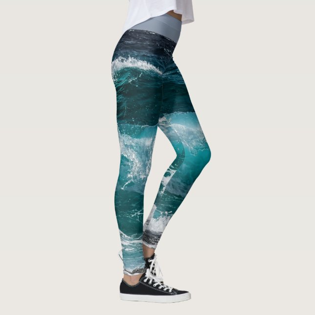 Legging Ondas do Oceano Azul  (Direita)