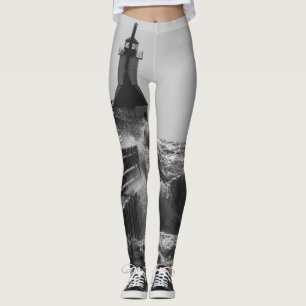 Legging Ondas Feridas Na Rua Joseph Grayscale