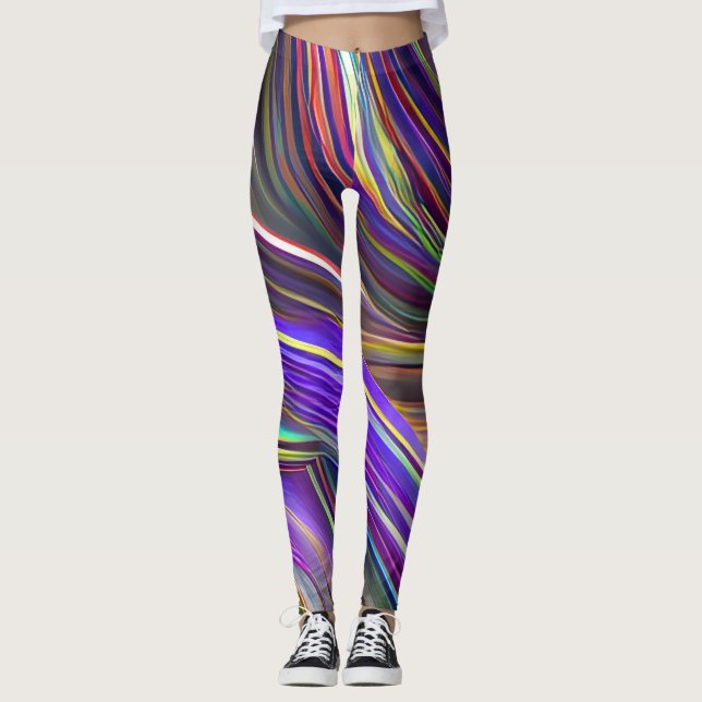 Legging Ondas Fracionadas de Capa de abstrato 24 (Frente)