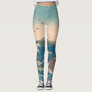 Legging Ondas Japonesas Naruto Redemoinho Oceano Arte