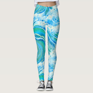 Legging Ondas marítimas azuis