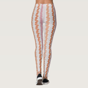 Legging Ondas Rosa E Laranja