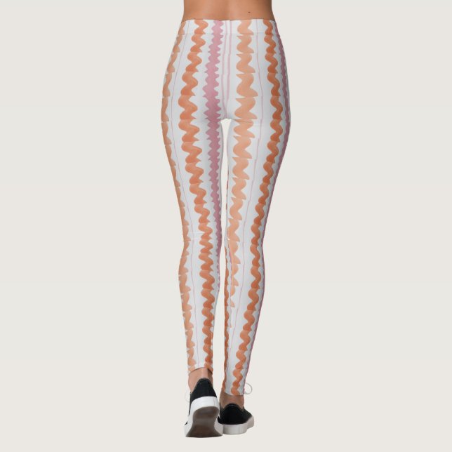 Legging Ondas Rosa E Laranja (Verso)