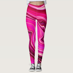 Legging Ondas rosa e roxa