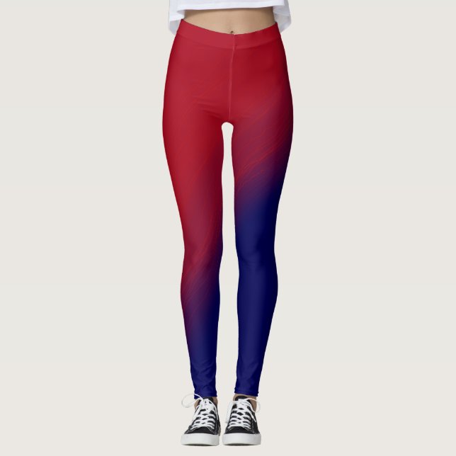 Legging Ondas Vermelhas e Roxas (Frente)