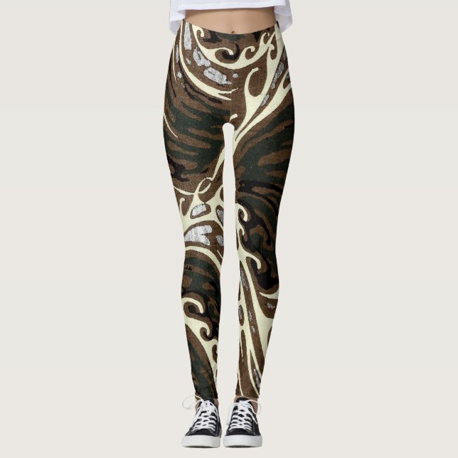 Legging Ondas Whitecap no Oceano (Frente)