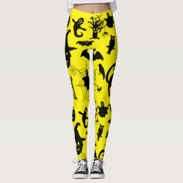 Legging Onde Spooky Encontra Sofisticação, Tema de Hallowe