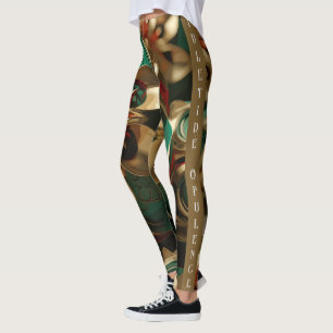 Legging Opulência de Yuletide: Segmentos de Ouro do Natal