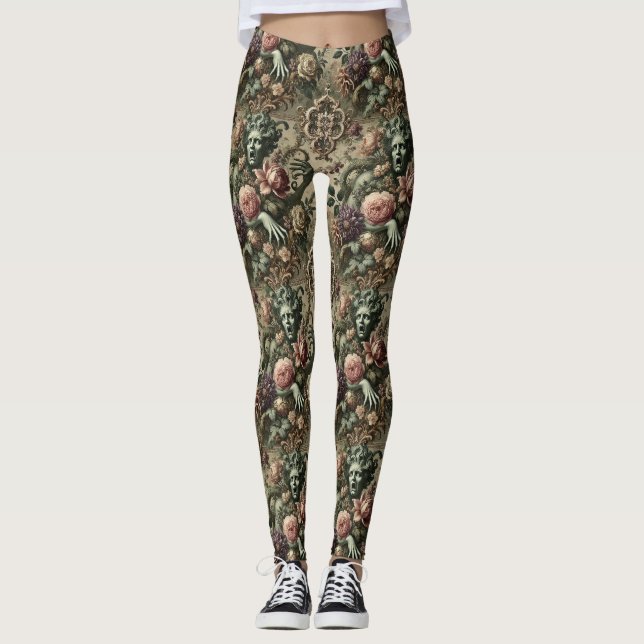 Legging Opulência Óptica - Vitoriano Gótico (Frente)