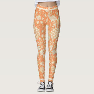 Legging Orange Floral William Morris