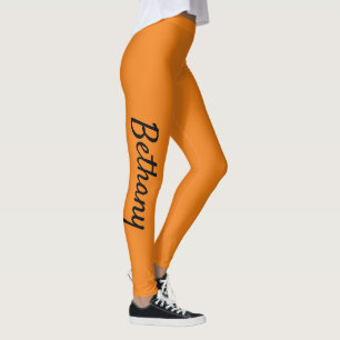 Legging Orange Personalizado XS (0-2) para XL (16)