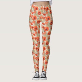 Legging Orange Poppy Meadow