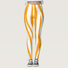 Legging orange sport cultura zebra