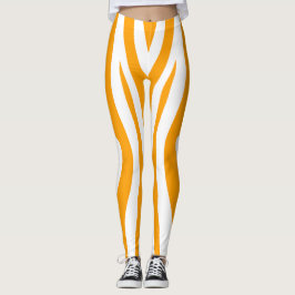 Legging orange sport cultura zebra 