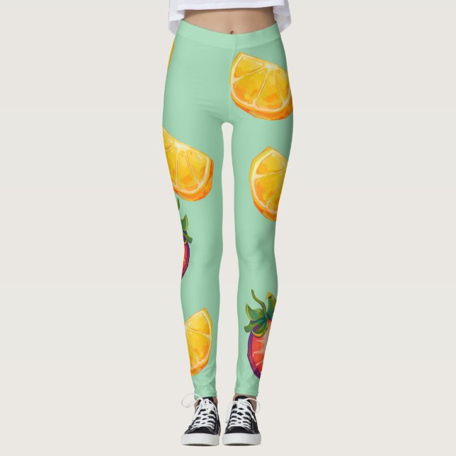 Legging Orange, Strawberry vitamines (Frente)