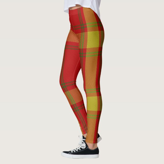 Legging Orange Yellow Tartan Natal (Esquerda)