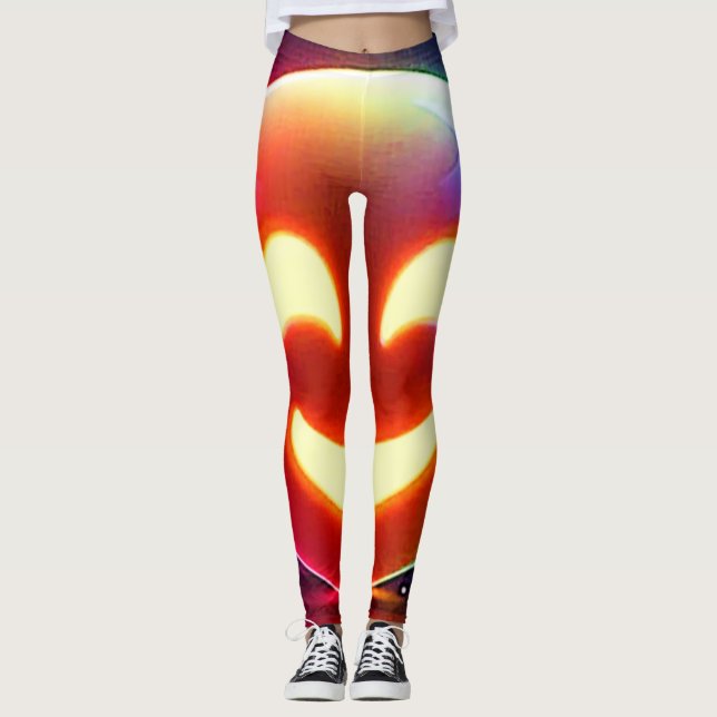 Legging Orb Emoji Feliz e Brilhante (Frente)