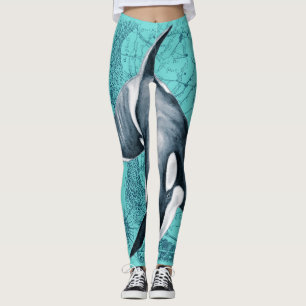 Legging Orca Map Teal