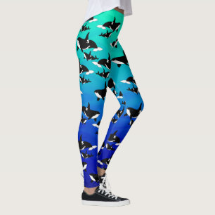 Legging Orcas - Verde Azul - Leggões