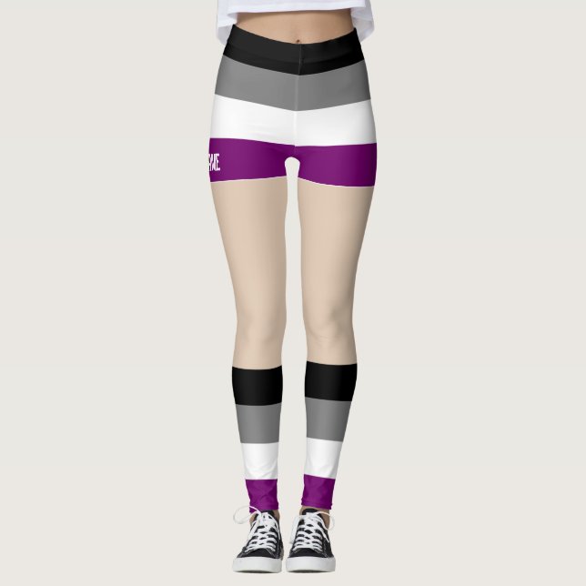 Legging Orgulho Asexual Curtos e Pernas (Frente)