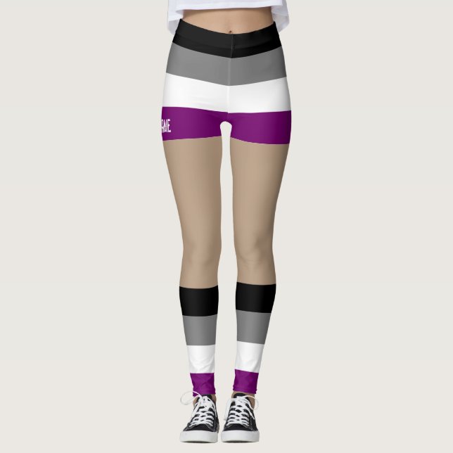 Legging Orgulho Asexual Curtos e Pernas (Frente)