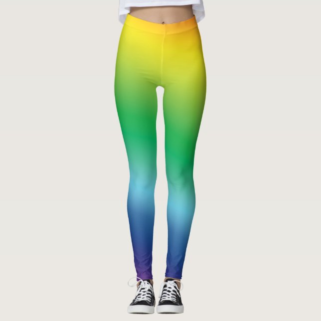 Legging orgulho do arco-íris cores lgbtq lgbt (Frente)